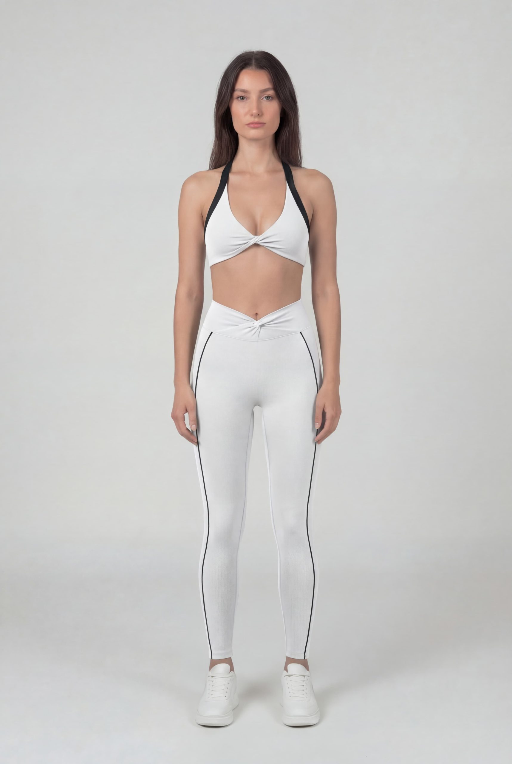 Triangle bra front full white