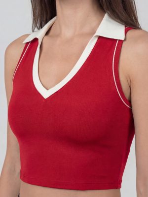 Polo top - red
