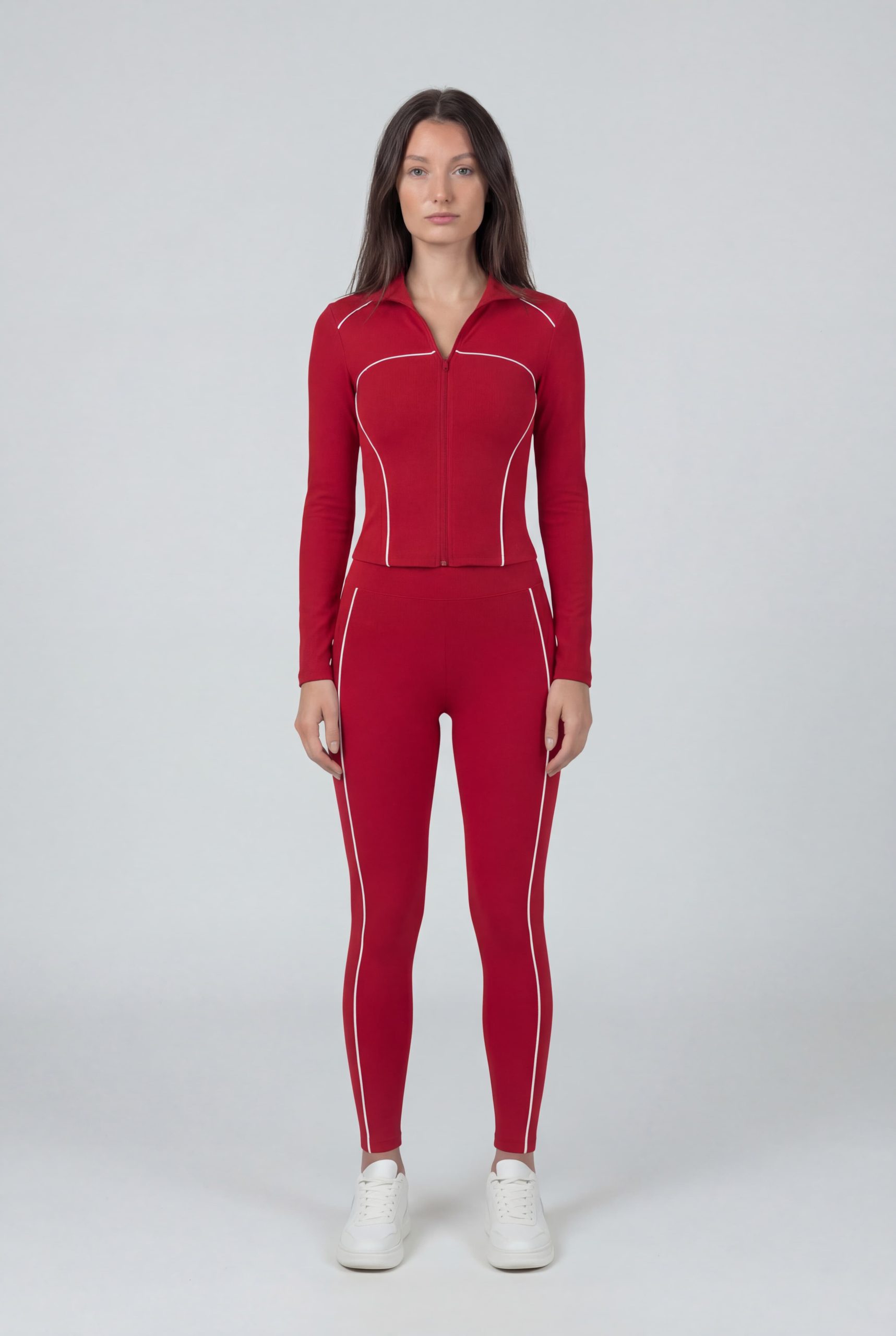 long sleeve front full red